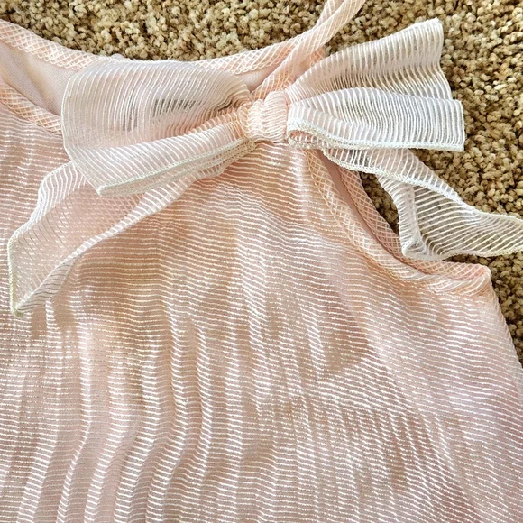 Zunie girls sheer overlay shift dress Size 6x Color pastel pink - Picture 3 of 6